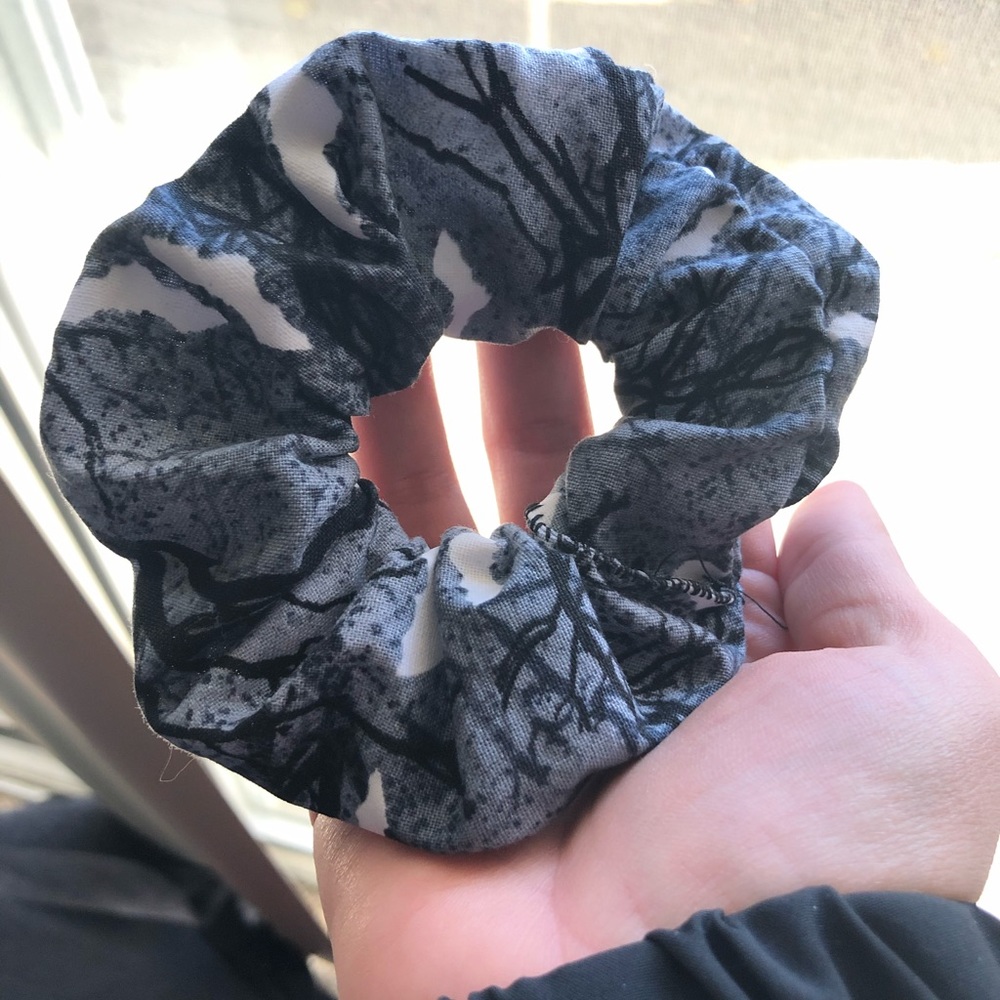 Handmade glow in the dark bats spooky Scrunchy